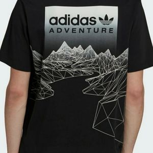 adidas Originals Adventure Mountain Back Men's T-shirt Black White